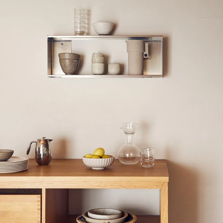 Form & Refine - Taper Wall shelf, 25 x 70 cm, stainless steel