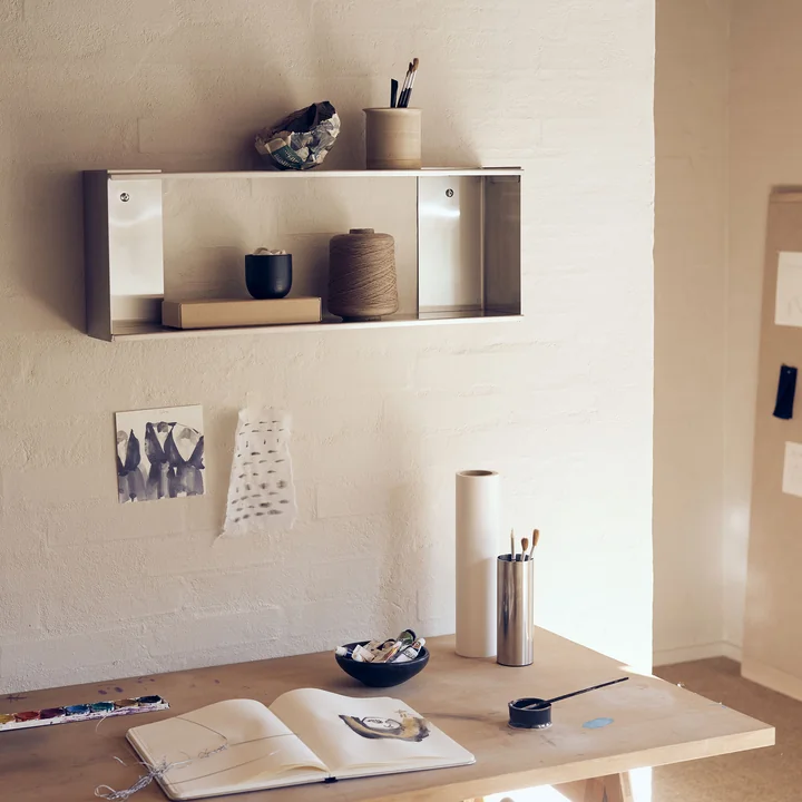 Form & Refine - Taper Wall shelf, 25 x 70 cm, stainless steel