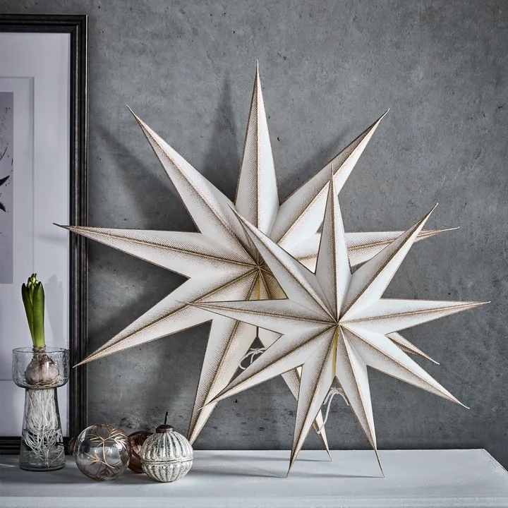 House Doctor - 9 Point Poinsettia, off-white / champagne