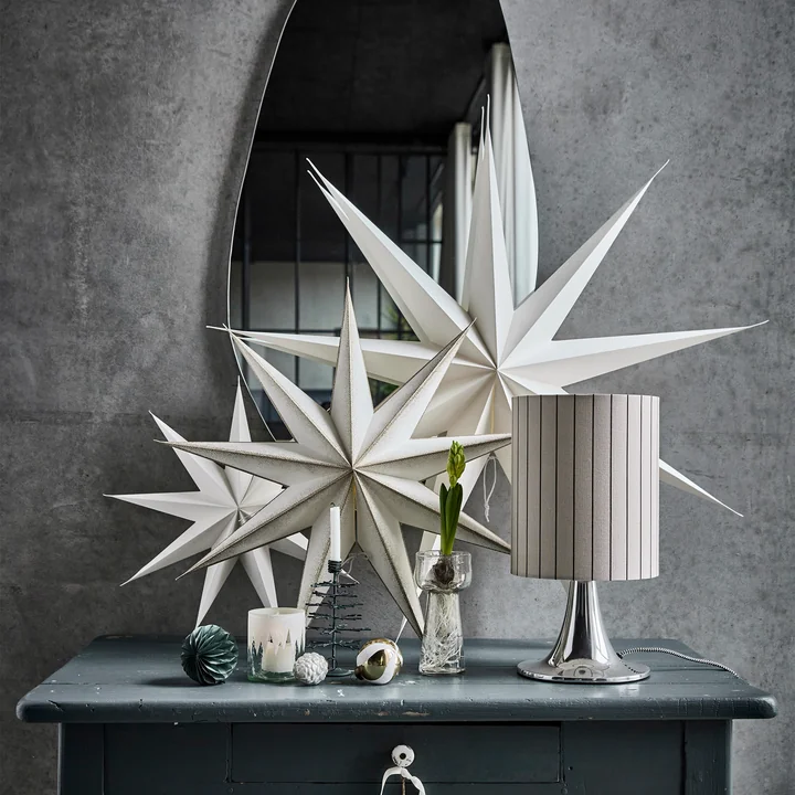 House Doctor - 9 Point Poinsettia, off-white / champagne