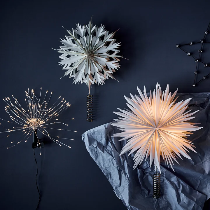 House Doctor - Alsta Christmas tree star, Ø 25 cm, white / gold