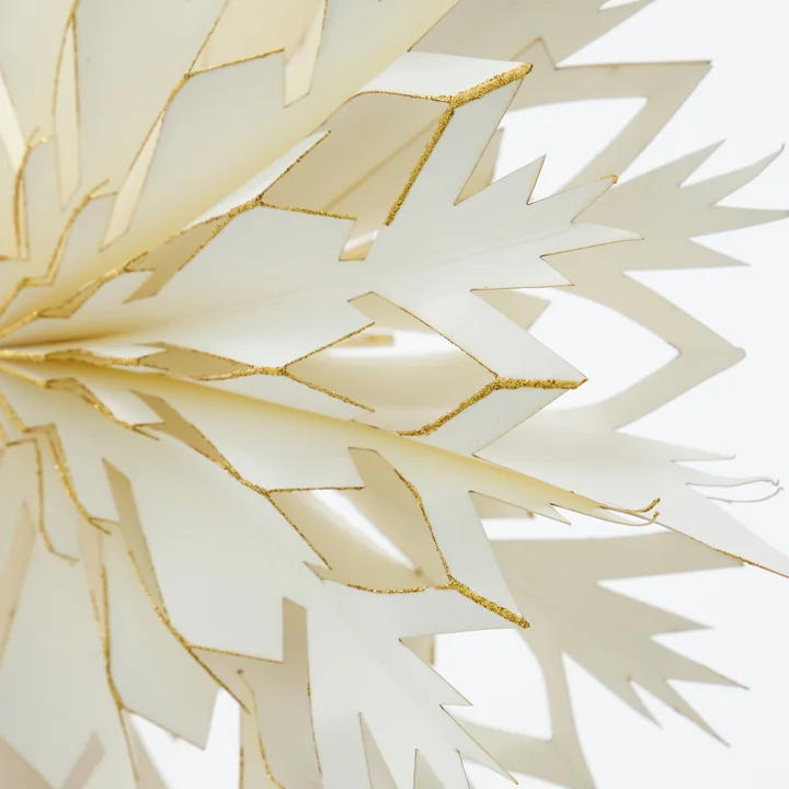 House Doctor - Alsta Christmas tree star, Ø 25 cm, white / gold