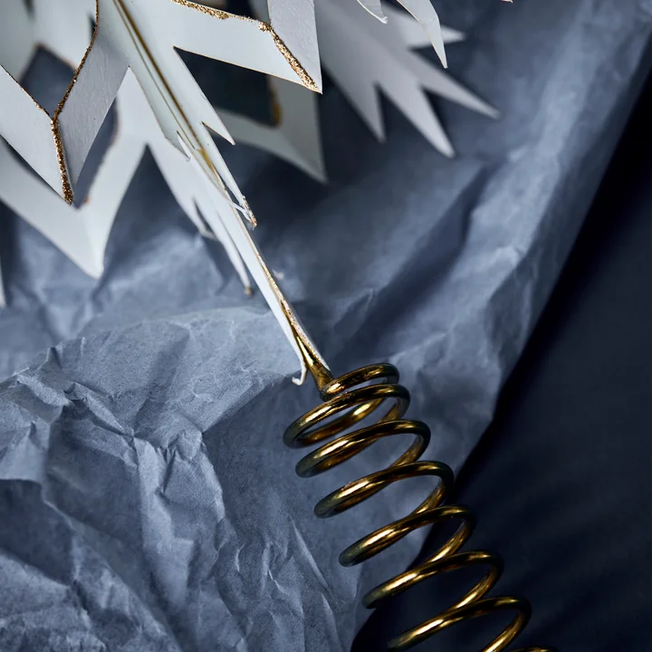 House Doctor - Alsta Christmas tree star, Ø 25 cm, white / gold