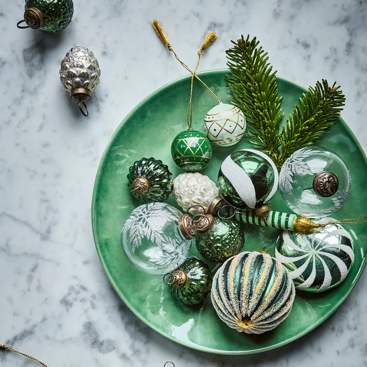 House Doctor - Candle Ornaments, green