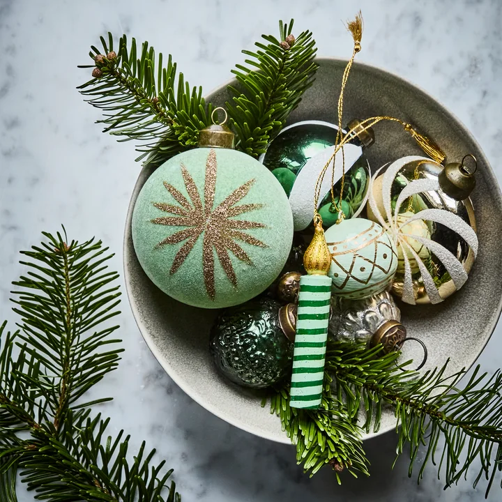 House Doctor - Candle Ornaments, green