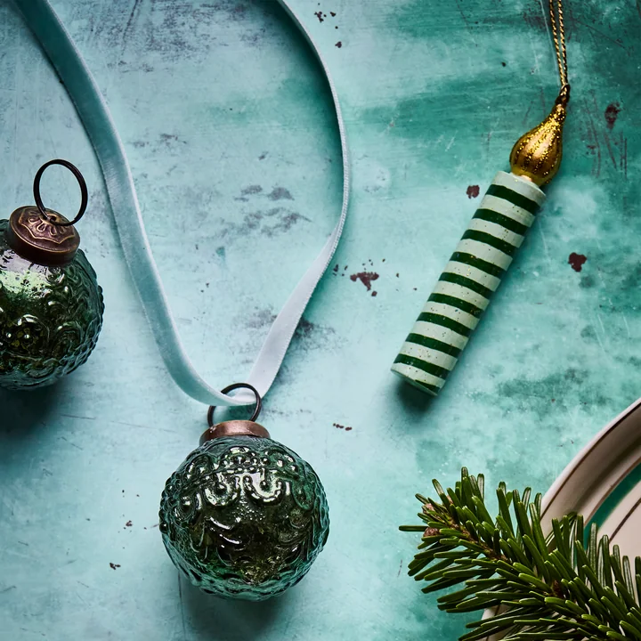 House Doctor - Candle Ornaments, green