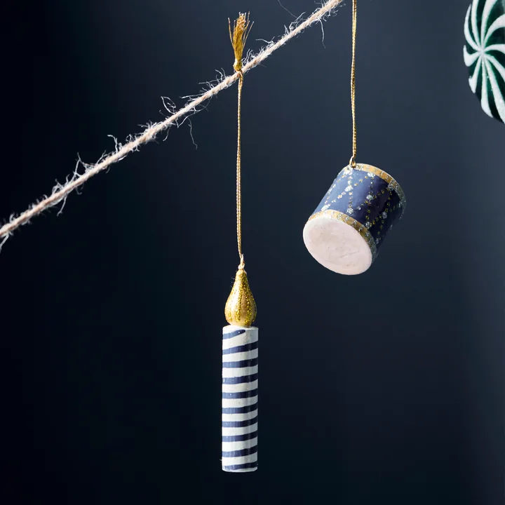 House Doctor - Drum and candle ornaments