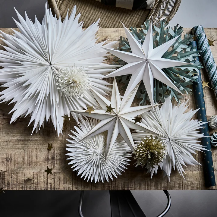 House Doctor - Dust Paper poinsettia, off-white