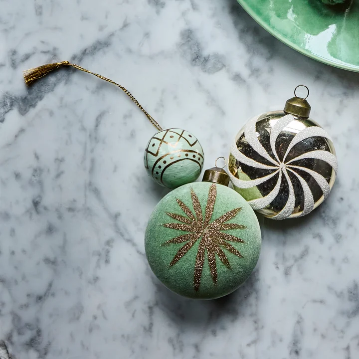 House Doctor - Mach Ornament, Ø 4 cm, mint green