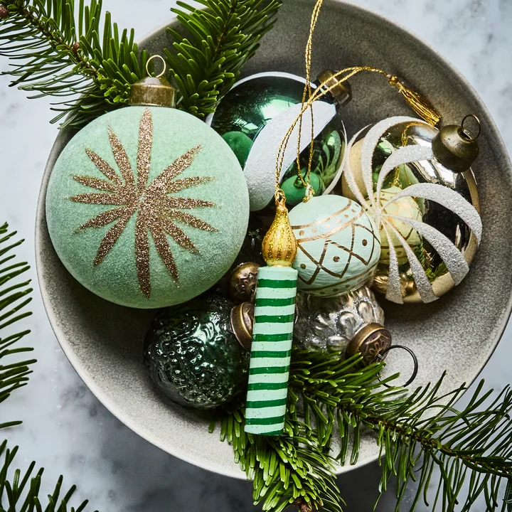 House Doctor - Mach Ornament, Ø 4 cm, mint green