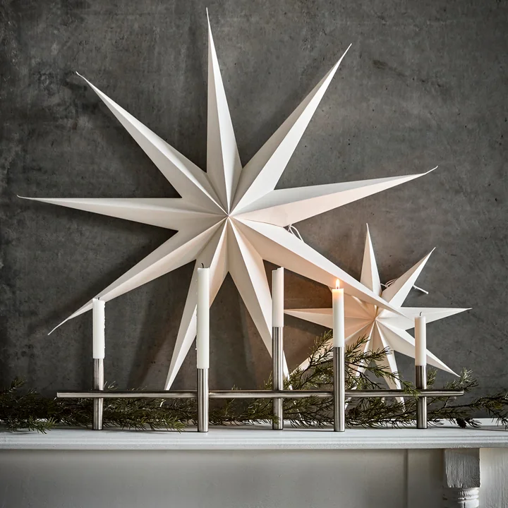 House Doctor - Maxi80 candlestick, H 20 cm x L 80 cm, antique silver