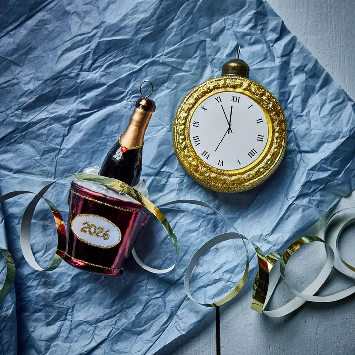 House Doctor - New Year 2026 Ornaments, gold