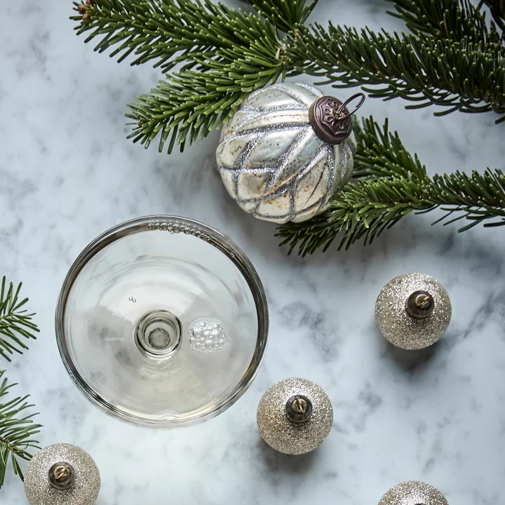 House Doctor - Rhomb Ornaments, Ø 7.5 cm, antique silver