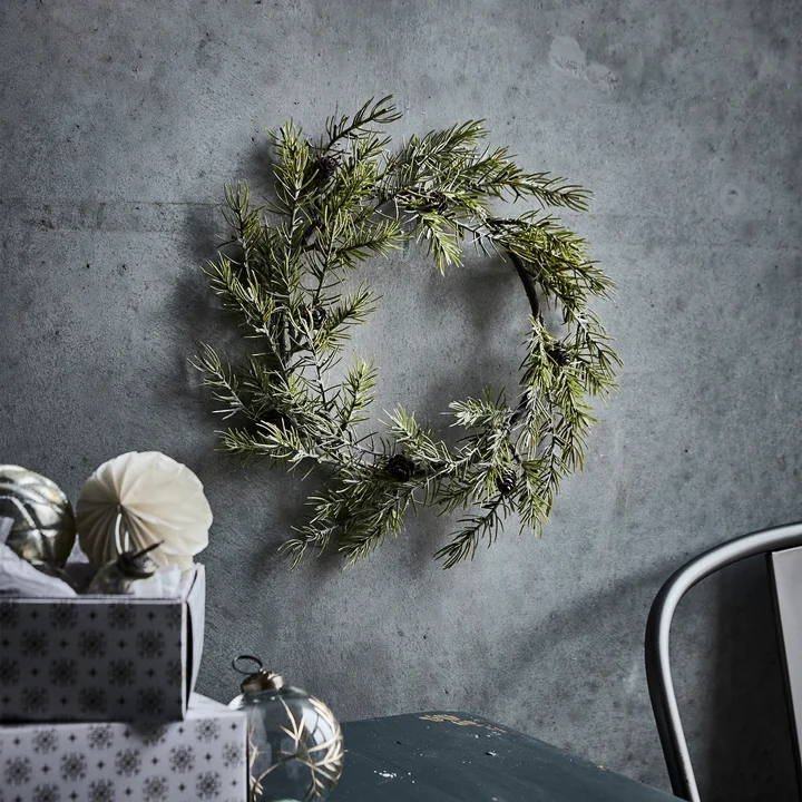 House Doctor - Torch Wreath, Ø 35 cm, green