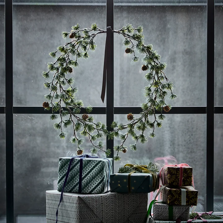 House Doctor - Torch Wreath, Ø 50 cm, green