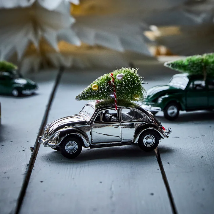 House Doctor - Xmas Cars Decorative cars, 12.5 cm, silver