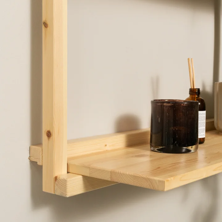 Karup Design - Groove Wall shelf, Narrow, H 120 x 66 cm, natural pine