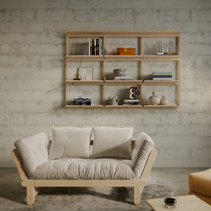 Karup Design - Groove Wall shelf, Big, H 127 x 192 cm, natural pine