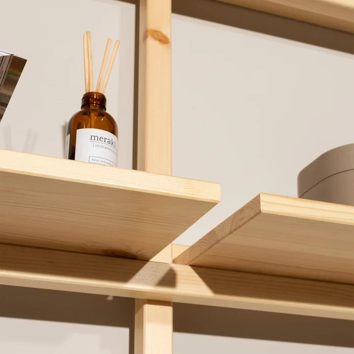 Karup Design - Groove Wall shelf, Big, H 127 x 192 cm, natural pine