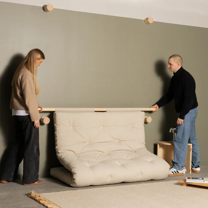 Karup Design - Hooked 135 Sofa bed incl. Bravo mattress 135 x 200 cm, linen