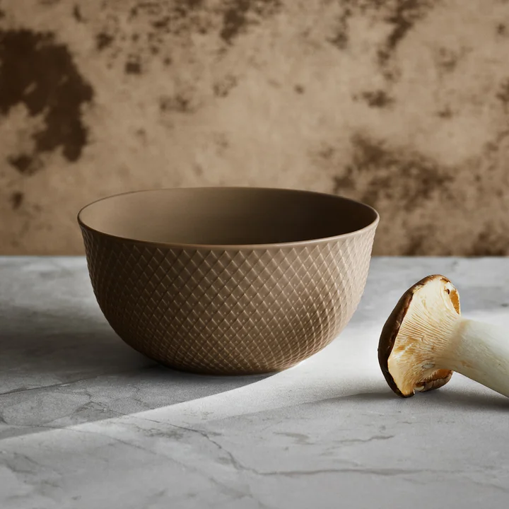 Lyngby Porcelæn - Rhombe Bowl Ø 1 7. 5 cm, clay