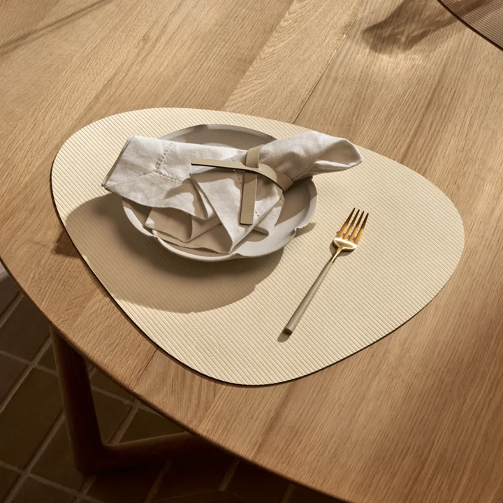 Lind DNA - Placemat Curve L Corduroy vanilla