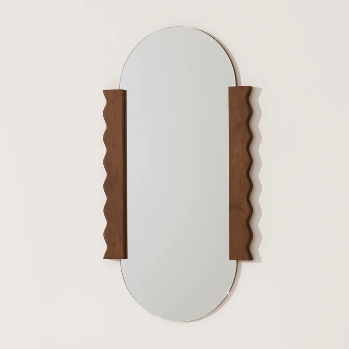 Nobodinoz x Heju - Wall mirror 53 x 100 cm, Hevea oiled