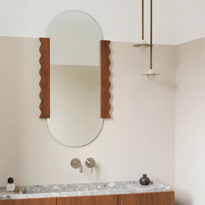 Nobodinoz x Heju - Wall mirror 53 x 100 cm, Hevea oiled