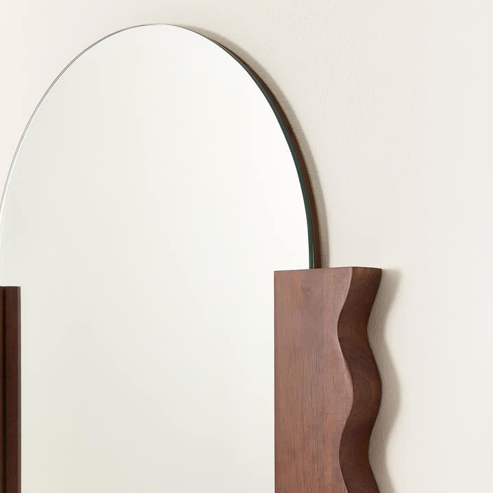 Nobodinoz x Heju - Wall mirror 53 x 100 cm, Hevea oiled