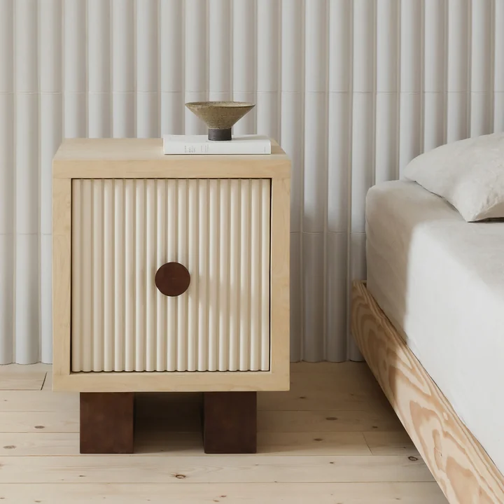 Nobodinoz x Heju - Bedside table H 52 cm, natural ash