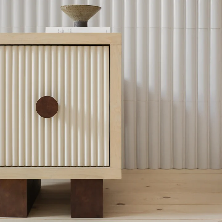 Nobodinoz x Heju - Bedside table H 52 cm, natural ash