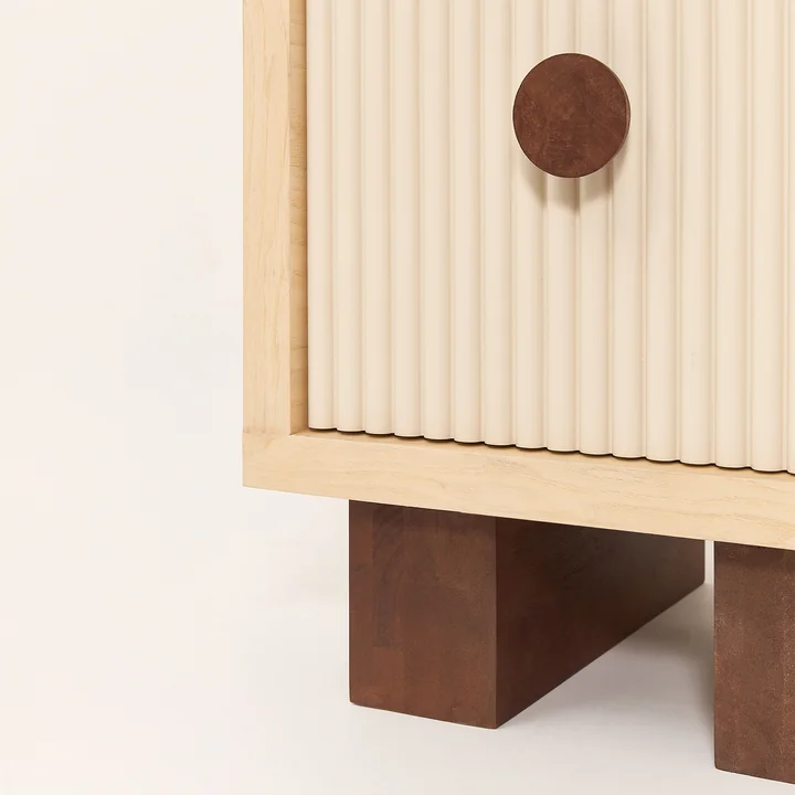 Nobodinoz x Heju - Bedside table H 52 cm, natural ash
