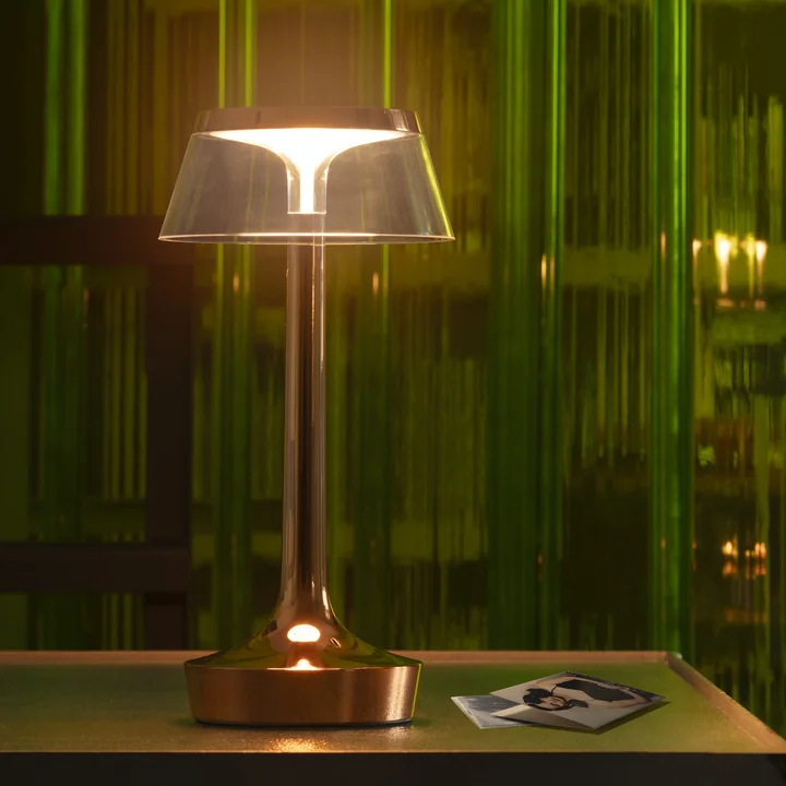 Flos - Bon jour Unplugged Rechargeable table lamp, Color Tune, copper