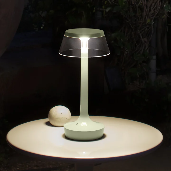 Flos - Bon jour Unplugged Rechargeable table lamp, Color Tune, fresh mint