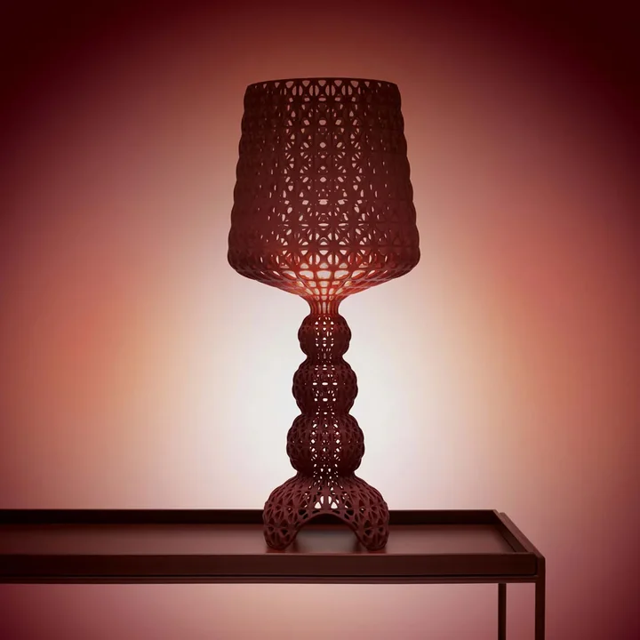 Kartell - Mini Kabuki LED table lamp, burgundy red