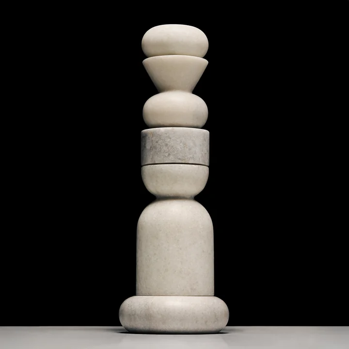 Tom Dixon - Stone Stacking candle holder, h 36 cm, white