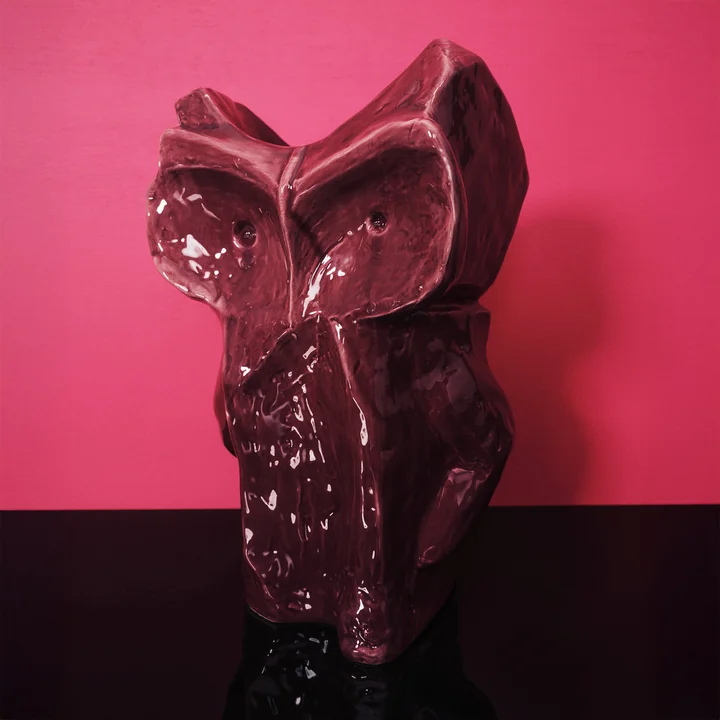 Serax - After Midnight Vase Owl L, eggplant