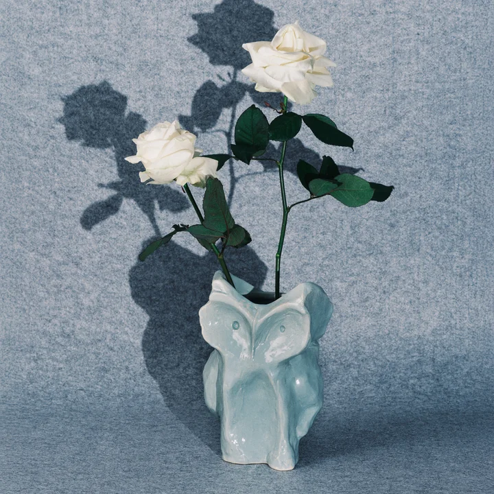 Serax - After Midnight Vase Owl S, light blue