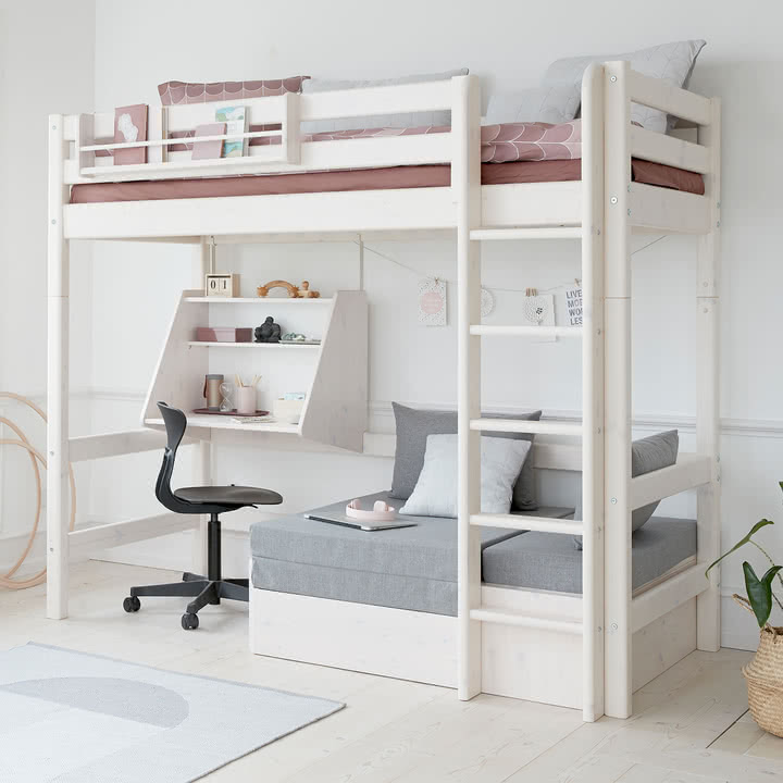 Flexa - Sleep foam mattress for White Casa loft bed, gray