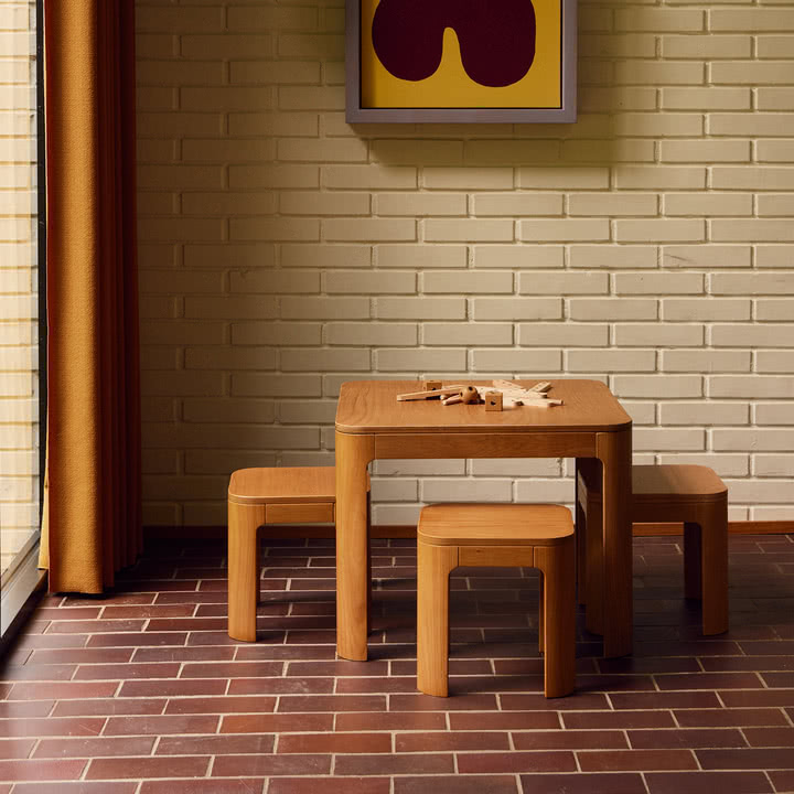 Flexa - Nova children's table and stool, oak