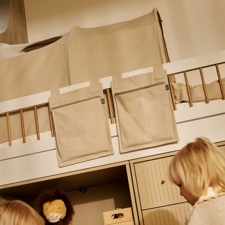 Flexa - Dawn bed bags, warm gray