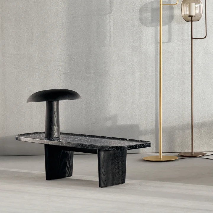 ClassiCon - Matéria side table, 110 x 39 cm, Nero Marquina marble / black