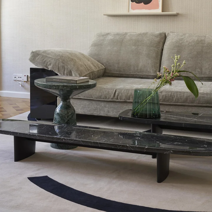 ClassiCon - Matéria coffee table, long, 170 x 39 cm, Nero Marquina marble / black
