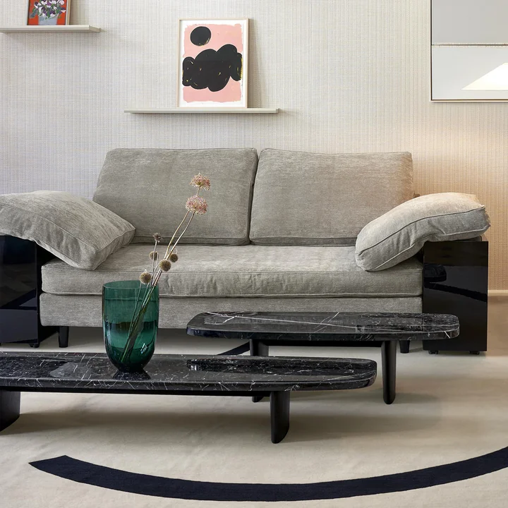 ClassiCon - Matéria side tables, Nero Marquina marble / black