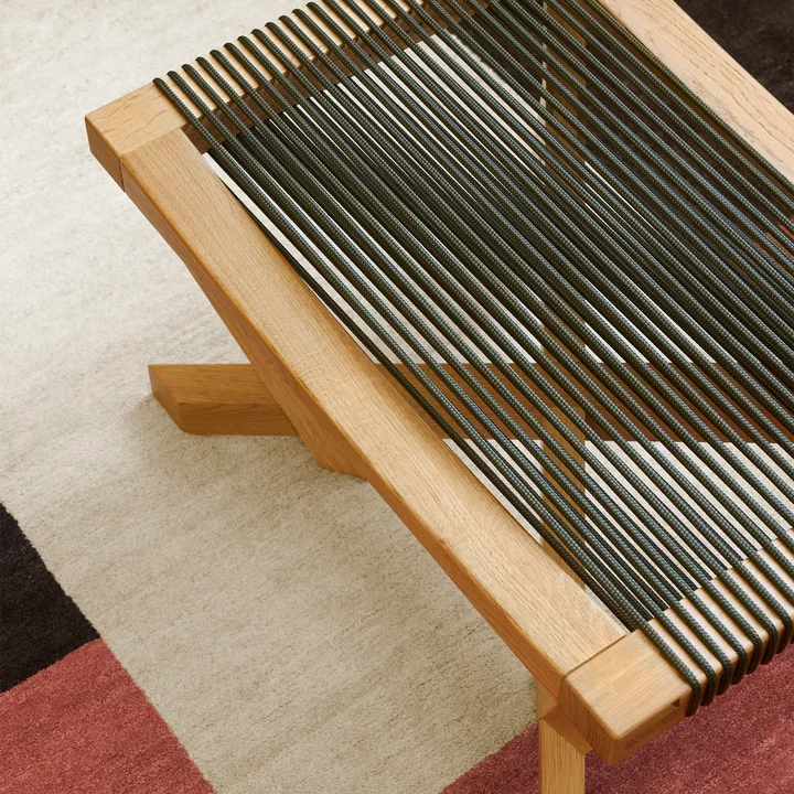 ClassiCon - Volkshaus stool, natural oak / forest green