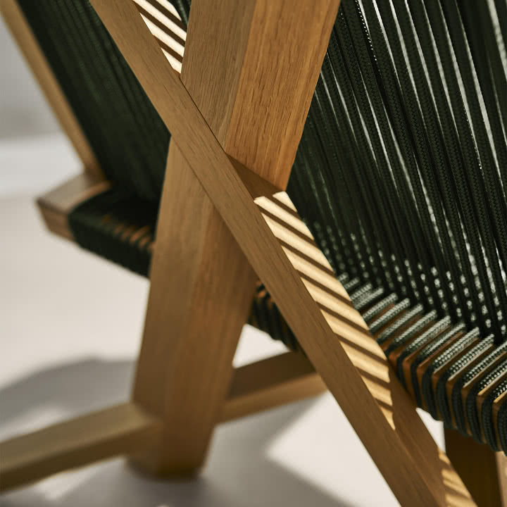 ClassiCon - Volkshaus Lounge Chair, natural oak / forest green