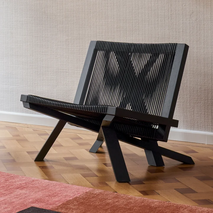 ClassiCon - Volkshaus Lounge Chair, black stained oak / black