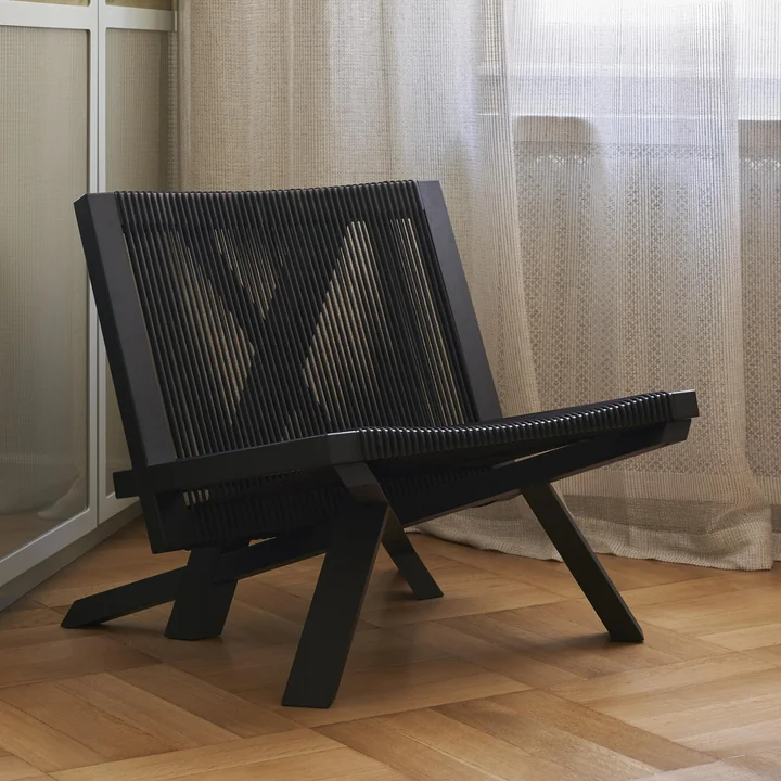 ClassiCon - Volkshaus Lounge Chair, black stained oak / black
