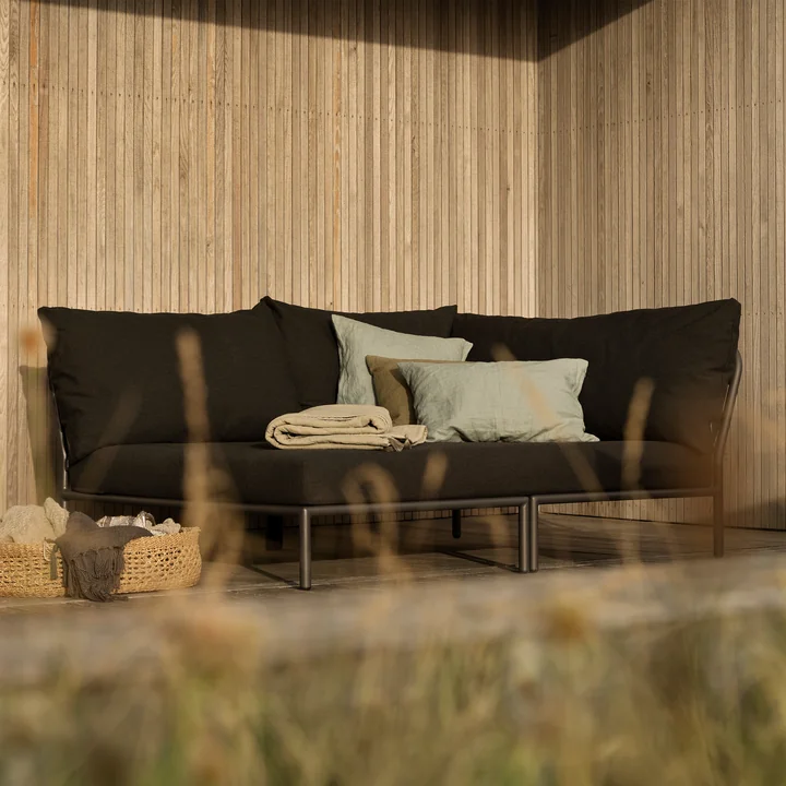 HOUE - Level 2 Cozy Sofa, left, dark gray / charcoal