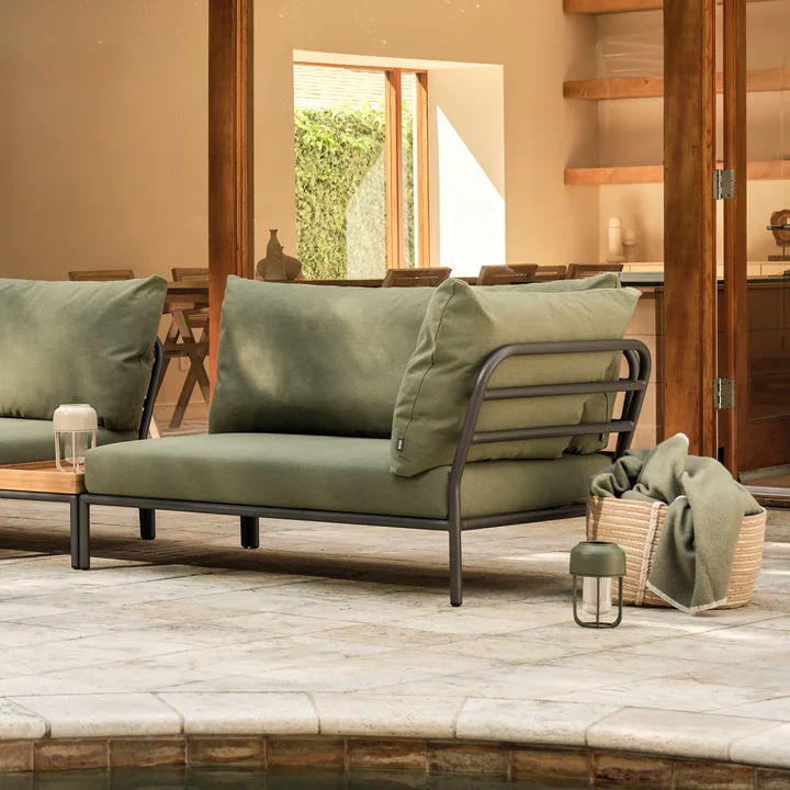 HOUE - Level 2 Sofa, right, dark gray / leaf